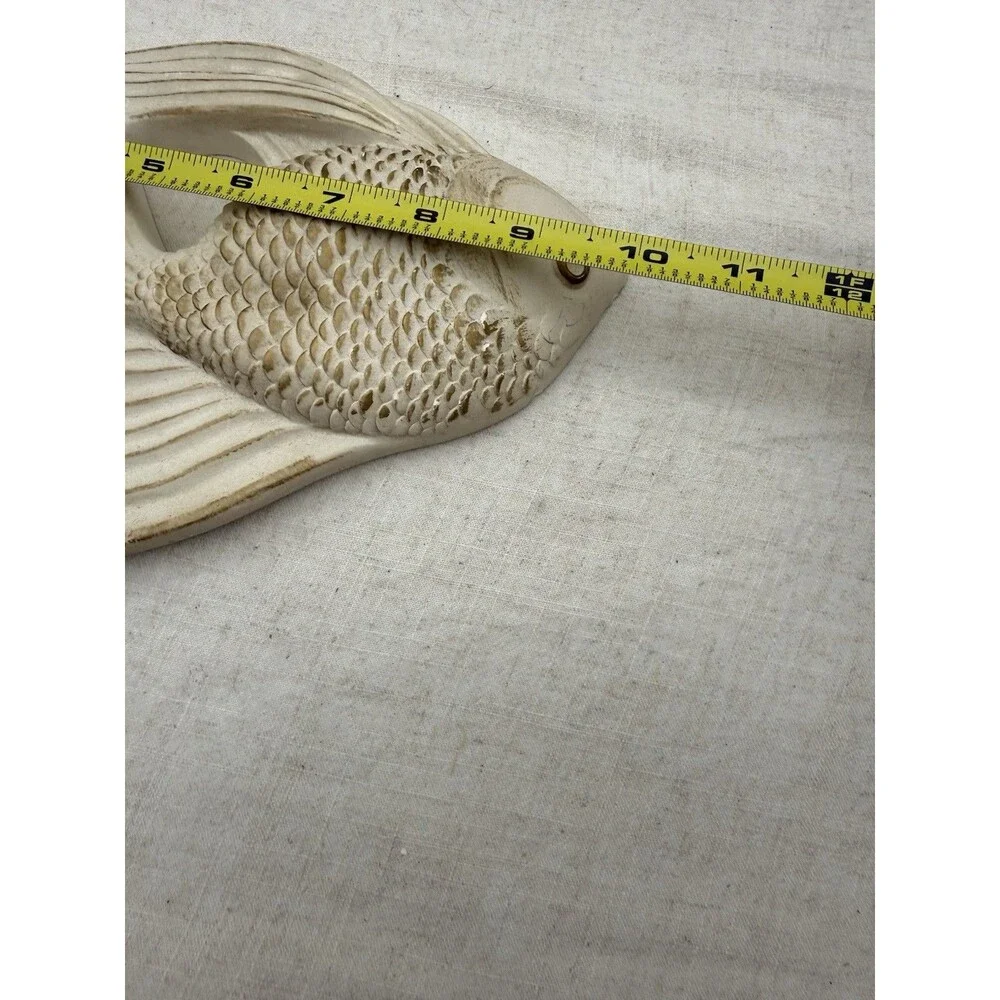 Vintage 1958 Miller Studio Goldfish Wall Plaque Chalkware Fish Decor MCM - Picture 8 of 9